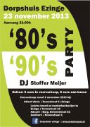 Poster jaren 8090 party ezinge