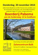 Affiche  boerderij pabema  20 nov 2014