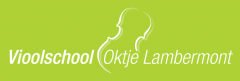 Logo vioolschool wit op groen