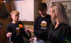 Oliebollenactie joas en nathan mechielsen op tv